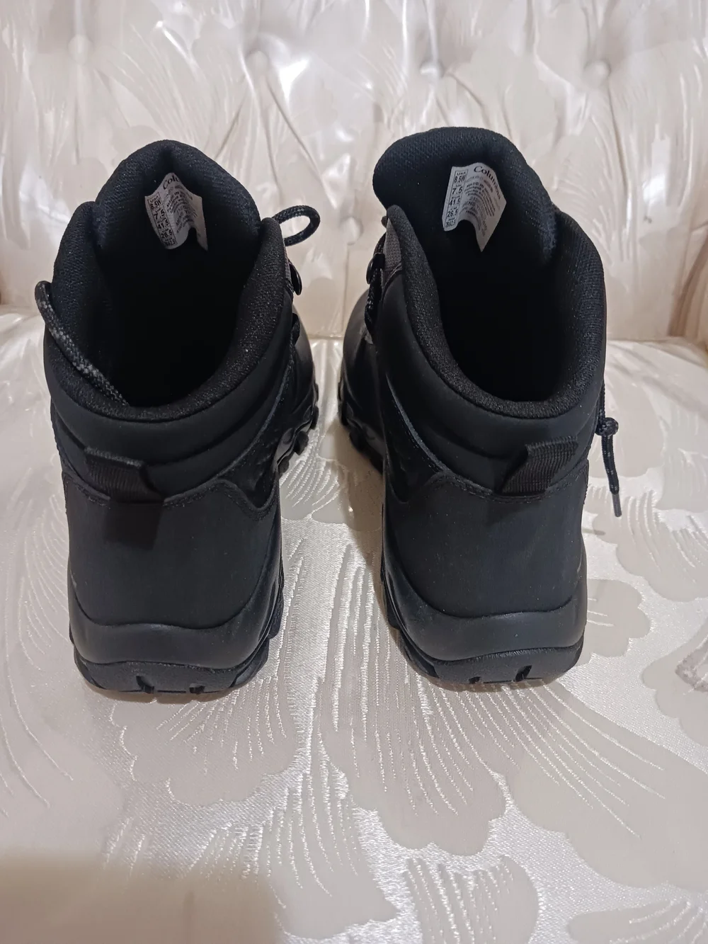 Columbia Boys Black Waterproof Hiking Boots